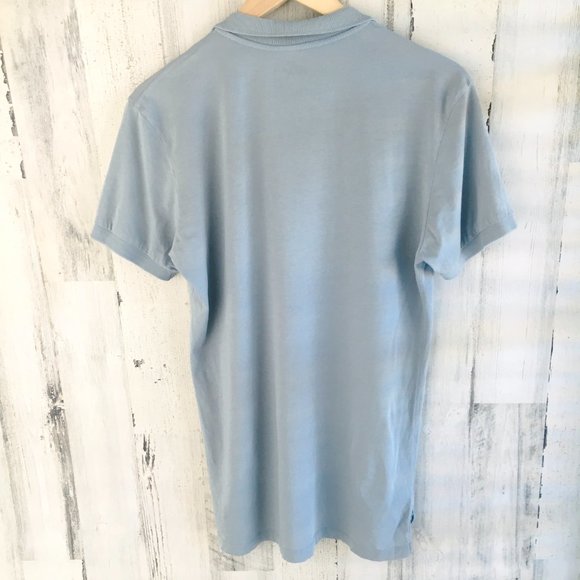 NWOT Save Khaki Polo Knit Shirt MEN's Blue Tee Short Sleeve Made in USA - Picture 5 of 7